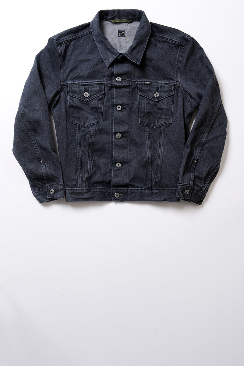 GD211 SLIM TRUCKER JACKET | Washed 13 Oz Selvedge Denim