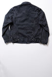 GD211 SLIM TRUCKER JACKET | Washed 13 Oz Selvedge Denim - Ash Black