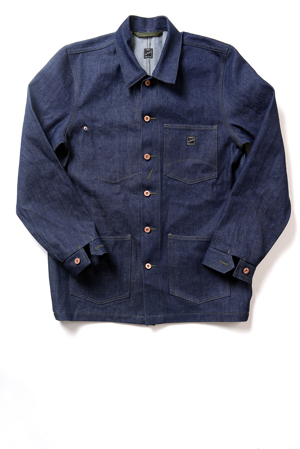 GD213 CHORE COAT | Raw 14 Oz Denim - Vivid Indigo