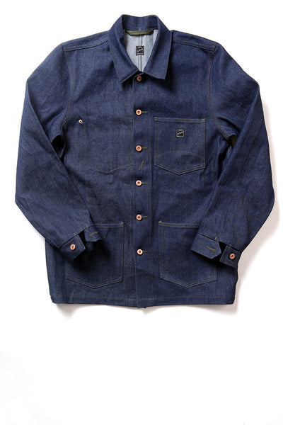 GD213 CHORE COAT | Raw 14 Oz Denim - Vivid Indigo – Glenn's